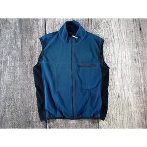 Marmot Fleece Gore Windstopper Vest Mens Large Teal Travel Hike Gorpcore Vintage